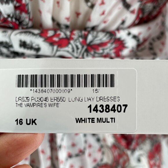 NWT The Vampire's Wife The Guardian Meadow Rose Print Poplin Maxi Dress US12 - Picture 14 of 16